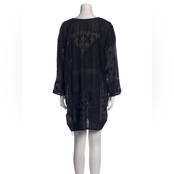 SOLD // Isabel Marant Embroidered Silk Dress Black Size 36 / Small - Picture 4 of 14